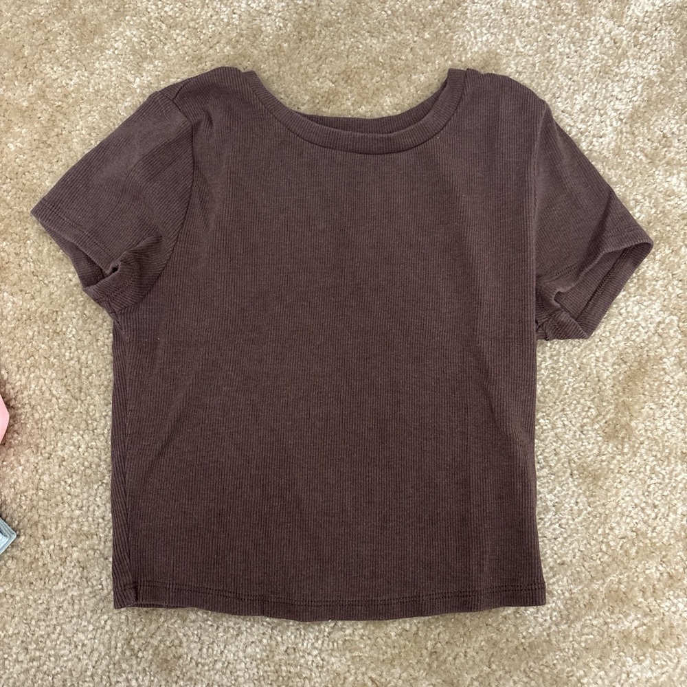 Garage Chocolate Ribbed Tee